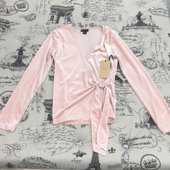 Halogen Velvet Ballet Wrap Top - Picture 4 of 8